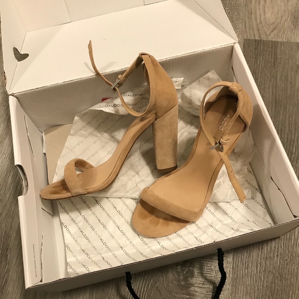 ALDO - Nude High Heels with Ankle Strap